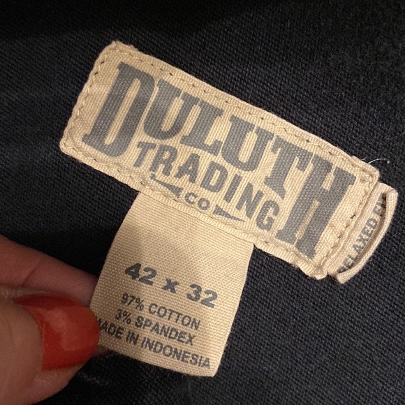 Duluth Trading Co Flex Firehose black jeans pants mens size 42x32 - Picture 6 of 8